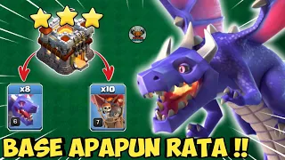 SIMPEL PARAH‼️CUMA MODAL SEBAR AUTO RATA !! TH 11 DRAGON RAGE SPELL || Clash Of Clash