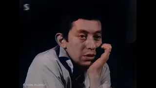 Serge Gainsbourg - singing in his flat [Colourised] 1964