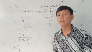 BEGINI CARA MUDAH MERUBAH PECAHAN KE DESIMAL ! GAMPANG KAN 😁