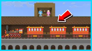 MIPAN & ZUZUZU Buat Roller Coaster Di Ruang Rahasia Bawah Tanah Minecraft