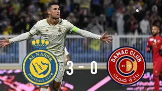 Al nassr vs Damac 3-0 Match Full Highlights | Ronaldo second hattrick for al nassr | Ronaldo goals