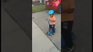 Kid Riding Scooter | Audvik | Gahana | #Borntwinkles | #shorts | #Kids #trending