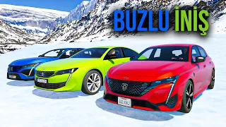 Yeni Peugeot Ailesi Arabalar Buzlu İniş Parkurunda !!! GTA 5