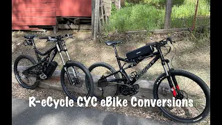 Santa Cruz Blur and Superlight E-Bike Builds Using CYC X1 Stealth Gen 3 Motor Kits