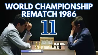 Anatoly Karpov vs Garry Kasparov | World Championship Rematch 1986 | Round 11