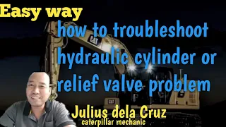 Easy way how to trouble hydraulic cylinder or relief valve problem