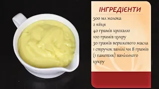 Заварний крем (Перевірений часом. На цілих яйцях!)