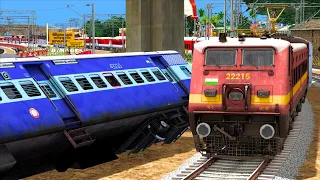 TRAINS CROSSING TRAIN ACCIDENT SITE | BUMPY RAILROAD | Train Simulator | Railworks 3 | NTG GAMING
