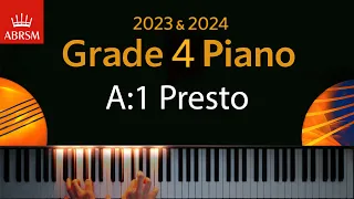 ABRSM 2023 & 2024 - Grade 4 Piano exam - A:1 Presto  ~ G. B. Pescetti