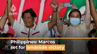 Philippines election: Bongbong Marcos set for landslide victory