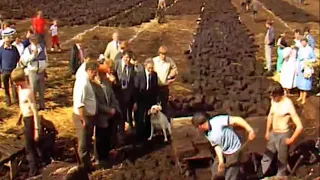 Turf Cutting Championships, Rhode, Co. Offaly, Ireland 1985