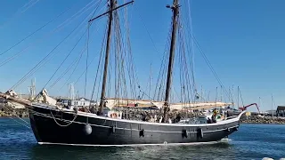 Skonnerten Bonavista  ankommer til Hundested Havn 17-05-2024