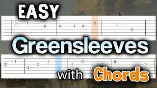 Greensleeves - EASY Guitar tutorial (TAB)