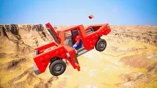 Softbody Cars Falls in Canyon | Brick Rigs