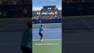 32 shot rally 🤯 Gasquet vs Mannarino, INSANE point #tennis #rally