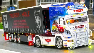 RC MODEL SHOW TRUCK COLLECTION!! RC SHOW TRUCKS RC HEAVY HAULAGE SCANIA MAN MERCEDES DJ TAUA FLEXO