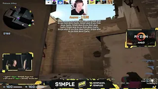 CSGO - s1mple thought on ZywOo (highlights 2019)