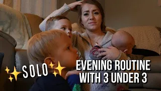 *SOLO* EVENING ROUTINE WITH TWO TODDLERS & A NEWBORN | NEW 2023