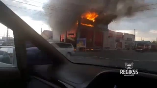 Пожар в отеле на ул. Кирова, Омск