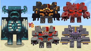 Warden vs All Monstrosities (Minecraft Dungeons) Warden vs Redstone monstrosity Obsidian monstrosity