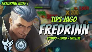 CARA MAIN FREDRINN BUFF ! BUILD & EMBLEM FREDRINN TERSAKIT 2024 ! | FREDRINN JUNGLER GAMEPLAY