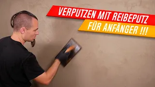 Verputzen für Anfänger, Wand verputzen, Verputzen einer Wand Anleitung, Reibeputz auftragen innen