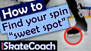 How to find the rocker sweet spot for spinning on ice when figure skating.