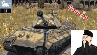 The best Tiger in War Thunder Mobile | Tiger II Porsche 11 kills