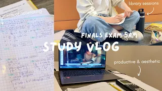 study vlog ₊˚⊹♡🧸waking up at 5am, library sessions & finals exam