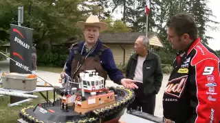 RC-TV Gary King shows off his voith-schneider-propeller driven RC tug.