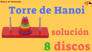 Torre de Hanoi - Solución a 8 discos