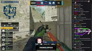 twitch reacts to donk 1vs4 clutch! - CS2