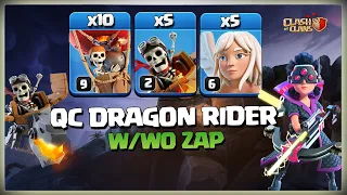 Th13 QC Dragon Rider Attack Strategy | Best Th13 Attack | Town hall 13 Qc Dragon Rider Army | coc