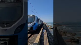 Train coming into Kalk Bay Station. South Africa