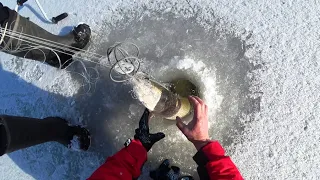 Хапуги трещали от рыбы. Зашли на первый лед.Рыбалка в Сибири.
