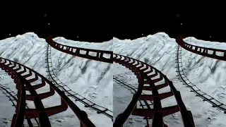 Experiencing moon roller coaster on vr