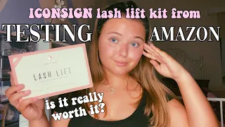 testing the ICONSIGN lash lift kit | a fail🥴 | i tried out amazon's lash lift kit | is it worth it?