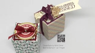 "47" Sleeps Till Christmas - Jumbo Tealights Box Stampin' Up! Presents & Pinecones Designer Paper