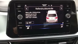 VW T-Roc Reifendrücke bestätigen