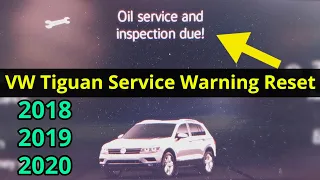 VW Tiguan Oil Service and Inspection Due Reset - How To DIY