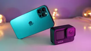 GoPro Hero 9 vs iPhone 12 Pro: Which is Better For Vlogging? (comparison video)