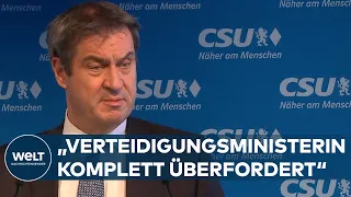 "KANN NICHT SO WEITERGEHEN": Markus Söder fordert Entlassung von Verteidigungsministerin Lambrecht