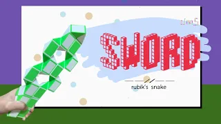 How to Rubik's snake 48 : SWORD - Step by step & SLOW