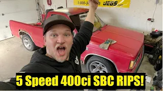 Shitbox 400ci SBC Rebuild, Installation and RIP. 5 Speed V8 S10 HAULS ASS