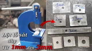 Chế Tạo Dụng Cụ Đục Lỗ Sắt Độ Dày Từ 1mm đến 3mm Ngọt Xớt !!! ( punching tools )