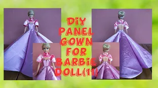 Diy panel gown for Barbie doll (11)