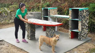 How To Build Dinner Table With Concrete - Pouring Concrete Kitchen Floor | Daily Farm