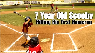 7 year old 🆂🅲🅾🅾🅱🆈 blasts his first EVER  HOMERUN!!!