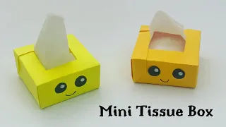 DIY MINI PAPER TISSUE BOX / Origami Tissue Box/ Paper Craft / Easy kids craft ideas /Paper Craft New