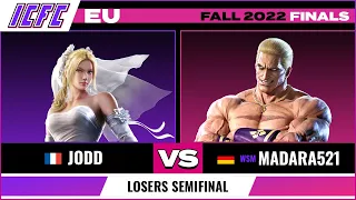 Jodd (Nina) vs Madara521 (Geese) Losers Semifinal - ICFC EU Tekken 7 Fall 2022 Finals